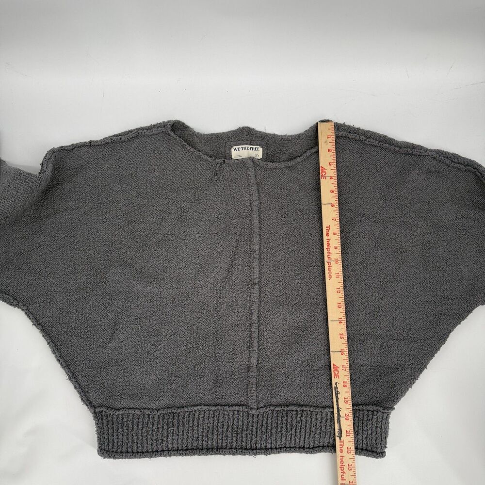We The Free Free People Drifting Pullover Sweatshirt Oversized Comfy Gray Sz XS - Picture 6 of 10